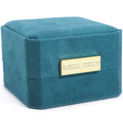 Ingrosso Produzione di lusso manifattura Gioielleria Confezione scatola personalizzata Logo personalizzato blu chiaro di fascia alta Colletto Bracciale Orecchini Anello Confezione velluto Octagonale Gioielleria Scatola
