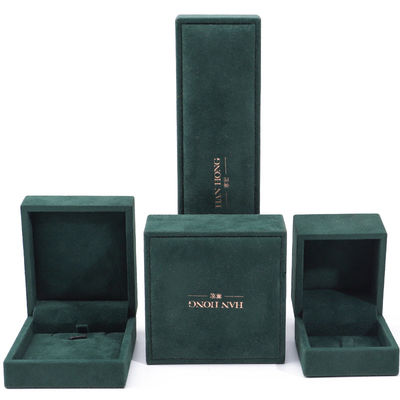 Scatola portagioie in velluto di alta qualità fatta a mano quadrata Verde scuro Scatola portagioie in velluto per collana bracciale anello