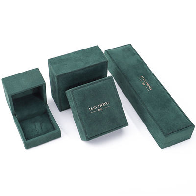 Scatola portagioie in velluto di alta qualità fatta a mano quadrata Verde scuro Scatola portagioie in velluto per collana bracciale anello