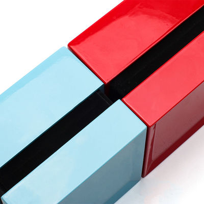 Hanhong Square Spray Paint Multicolor Jewelry Box con stampa a schermo di luce e seta