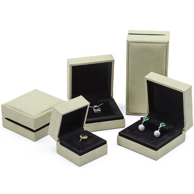 OEM Grigio Giallo Soft Velvet Gioielleria Box Set Per Ear Stud Ring Pendenti Packaging