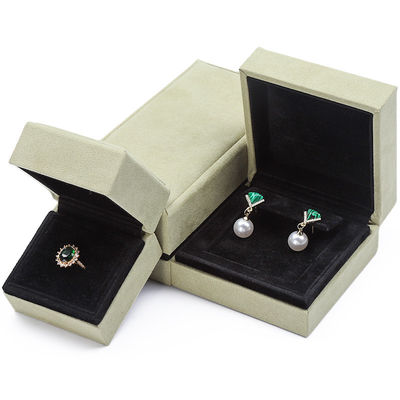 OEM Grigio Giallo Soft Velvet Gioielleria Box Set Per Ear Stud Ring Pendenti Packaging