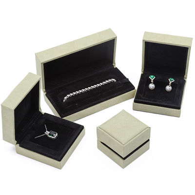 OEM Grigio Giallo Soft Velvet Gioielleria Box Set Per Ear Stud Ring Pendenti Packaging
