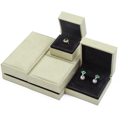 OEM Grigio Giallo Soft Velvet Gioielleria Box Set Per Ear Stud Ring Pendenti Packaging