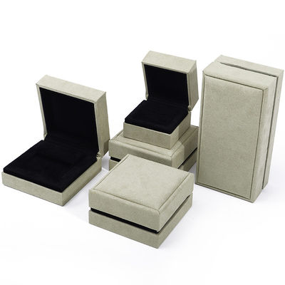 OEM Grigio Giallo Soft Velvet Gioielleria Box Set Per Ear Stud Ring Pendenti Packaging