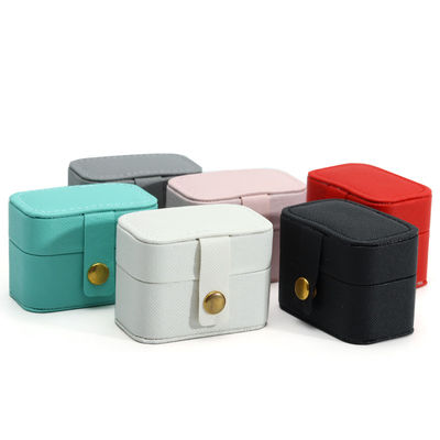 Cassa per gioielli in pelle Mini organizzatore di viaggi portatile per la conservazione di collane per orecchini