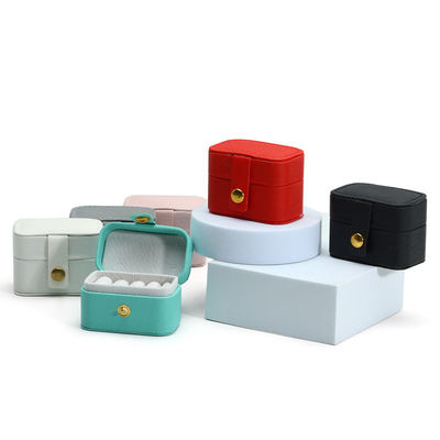 Cassa per gioielli in pelle Mini organizzatore di viaggi portatile per la conservazione di collane per orecchini