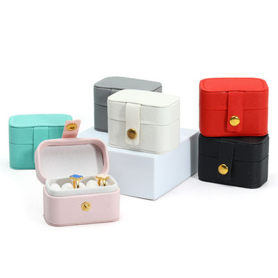 Cassa per gioielli in pelle Mini organizzatore di viaggi portatile per la conservazione di collane per orecchini