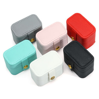 Cassa per gioielli in pelle Mini organizzatore di viaggi portatile per la conservazione di collane per orecchini