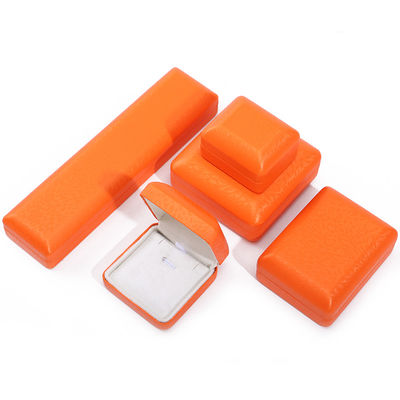 Logo personalizzato Rectangle Orange Gioielleria in cuoio Casella per l'archiviazione di braccialetti di lusso