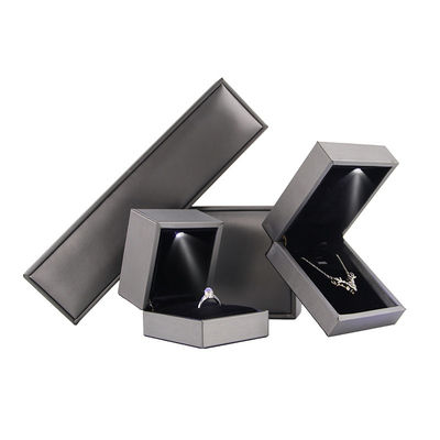 comprare Gioielli pacchetto per Hanhong logo personalizzato lusso pelle finta argento LED scatola Contattateci online manufacture