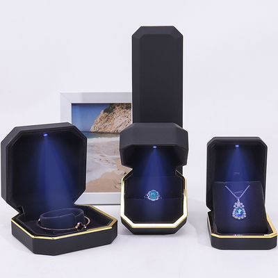 comprare Scatola di imballaggio di gioielli di velluto di plastica artigianale per bracciali, orecchini, pendenti, collane e anelli online manufacture