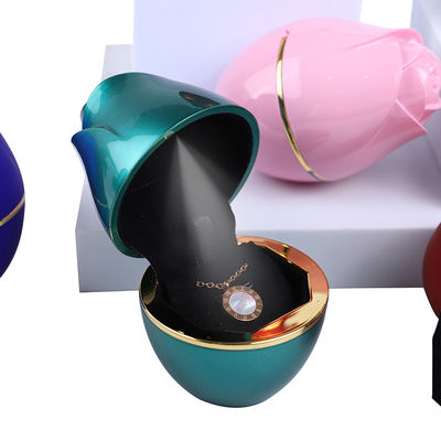 2021 Rose Design LED Light Jewelry Packaging Box per plastica e velluto personalizzati