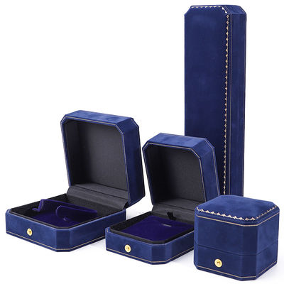 comprare Han Hong Customized Size Blue Velvet Jewelry Box con logo e confezione di gioielli online manufacture