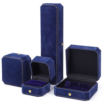 Han Hong Customized Size Blue Velvet Jewelry Box con logo e confezione di gioielli