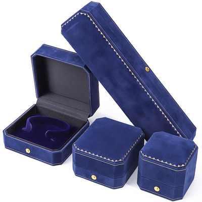 Han Hong Customized Size Blue Velvet Jewelry Box con logo e confezione di gioielli