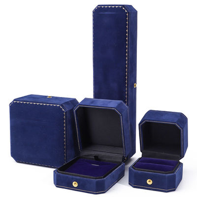 Han Hong Customized Size Blue Velvet Jewelry Box con logo e confezione di gioielli