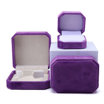 comprare Pacchetto gioielli Custom Forma ottagonale Flannelette viola Scatola per colletto Braccialetto Anello online manufacture