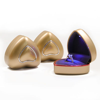 Scatola di braccialetto anello blu con luce a LED Hanhong Custom Logo Gioielli Display Case di stoccaggio