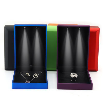 Hanhong Custom Logo Spray Paint Jewelry Packaging Box per orecchini Colletto Anello LED Set