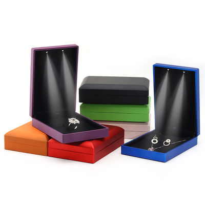 Hanhong Custom Logo Spray Paint Jewelry Packaging Box per orecchini Colletto Anello LED Set