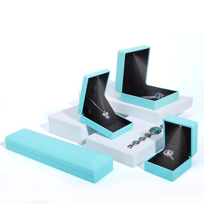comprare Rettangolo taglia personalizzata Anello blu LED Gioielleria scatola per orecchini Colletto Braccialetto online manufacture