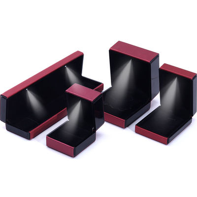 Hanhong Custom Logo LED Light Gioielleria Casella per Braccialetti Colletti e Anelli in Cuoio