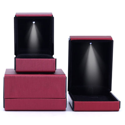 Hanhong Custom Logo LED Light Gioielleria Casella per Braccialetti Colletti e Anelli in Cuoio