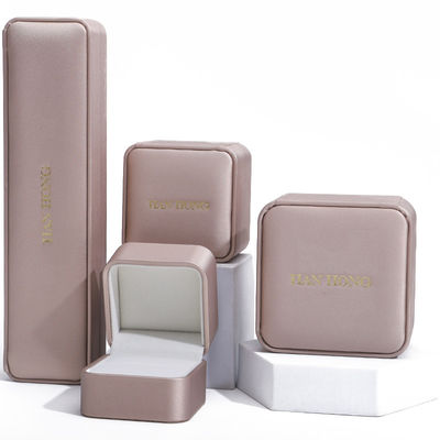 Champagne Gold PU pelle gioielleria confezionamento scatola di lusso taglia personalizzata