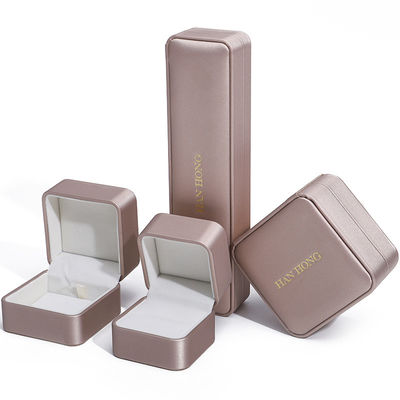 Champagne Gold PU pelle gioielleria confezionamento scatola di lusso taglia personalizzata