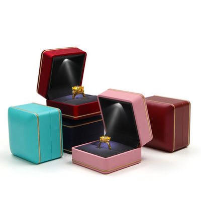 Confezione gioielli con luce Hanhong Custom Logo Silk Screen Printing Box di stoccaggio LED