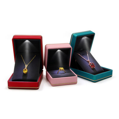 Confezione gioielleria con luce Hanhong Logo personalizzato Silk Screen Print Luxury LED Storage Box