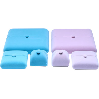 10*10*3cm Hanhong Logo personalizzato Gioielli di lusso Scatola di imballaggio Collare di velluto Anello Braccialetto Orecchini