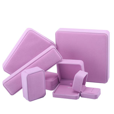Scatola di gioielli di qualità Hign Hign fine gioielli di velluto rosa fatti a mano scatola per gioielli set