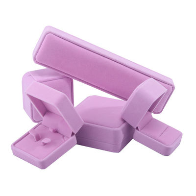 Scatola di gioielli di qualità Hign Hign fine gioielli di velluto rosa fatti a mano scatola per gioielli set