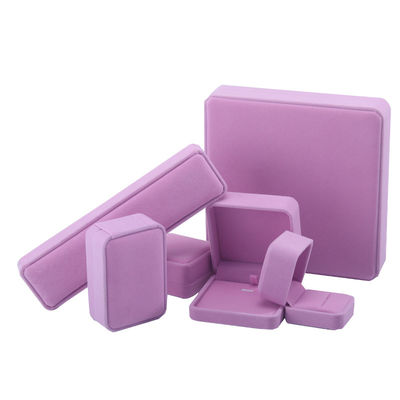 Scatola di gioielli di qualità Hign Hign fine gioielli di velluto rosa fatti a mano scatola per gioielli set