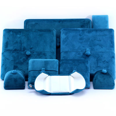 comprare Scatola di gioielli in velluto blu fatta a mano per braccialetti orecchini collana anello 10*10*3cm Dimensione online manufacture