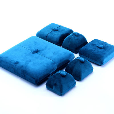 Elegante scatola di gioielli a doppia porta con taglia blu