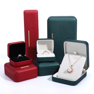 comprare Scatola di gioielli di velluto personalizzata per braccialetti in cuoio PU orecchini e pendenti imballaggio online manufacture