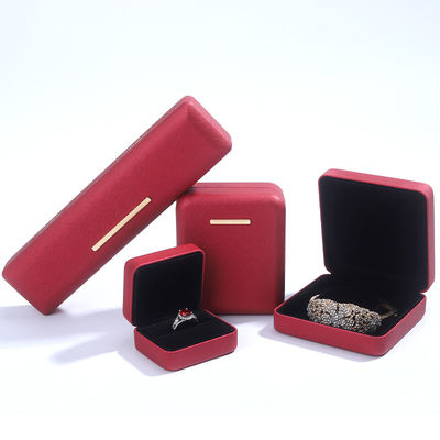 Scatola di gioielli di velluto personalizzata per braccialetti in cuoio PU orecchini e pendenti imballaggio