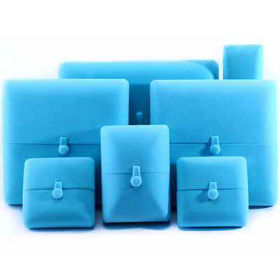comprare Sky Blue Velvet Hanhong Custom Logo Gioielli Confezionamento Scatola per Braccialetto Orecchini Regalo online manufacture