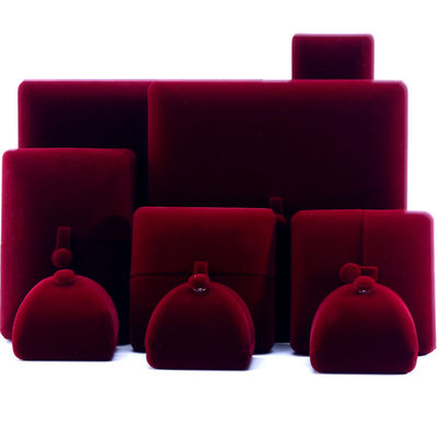 comprare Cassa gioielli in velluto rosso per braccialetti di lusso orecchini e collane online manufacture