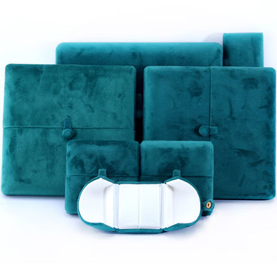 comprare 10*10*3cm Custom Logo Luxury Jewelry Box per braccialetti di velluto verde online manufacture