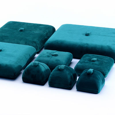 10*10*3cm Custom Logo Luxury Jewelry Box per braccialetti di velluto verde