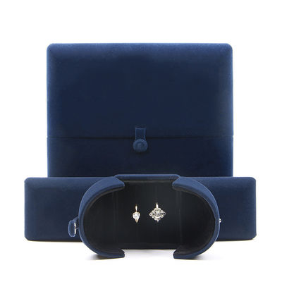 Soft Custom Logo Necklace Ring Gift Box Velvet Color Jewelry Box di Hanhong
