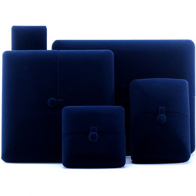 Cina produzione all'ingrosso di alta qualità lusso Big Jewelry Set Colletto Bracelet Ohrring Ring Box Gioielleria imballaggio personalizzato blu velluto doppia porta Gioielleria Box con logo