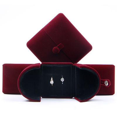 Soft Custom Logo Necklace Ring Gift Box Velvet Color Jewelry Box di Hanhong
