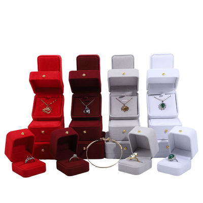 comprare 9*9*3.5cm Gioielli confezionati in velluto Perfetto per collare bracciale orecchini anello online manufacture