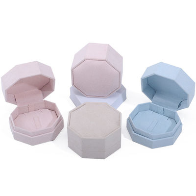 Portagioie in velluto da 7,5 * 7,5 cm per il viaggio con display per collane e anelli con logo personalizzato