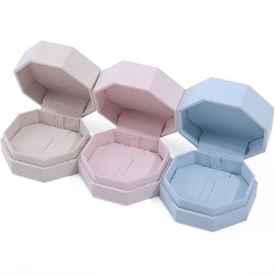 Portagioie in velluto da 7,5 * 7,5 cm per il viaggio con display per collane e anelli con logo personalizzato